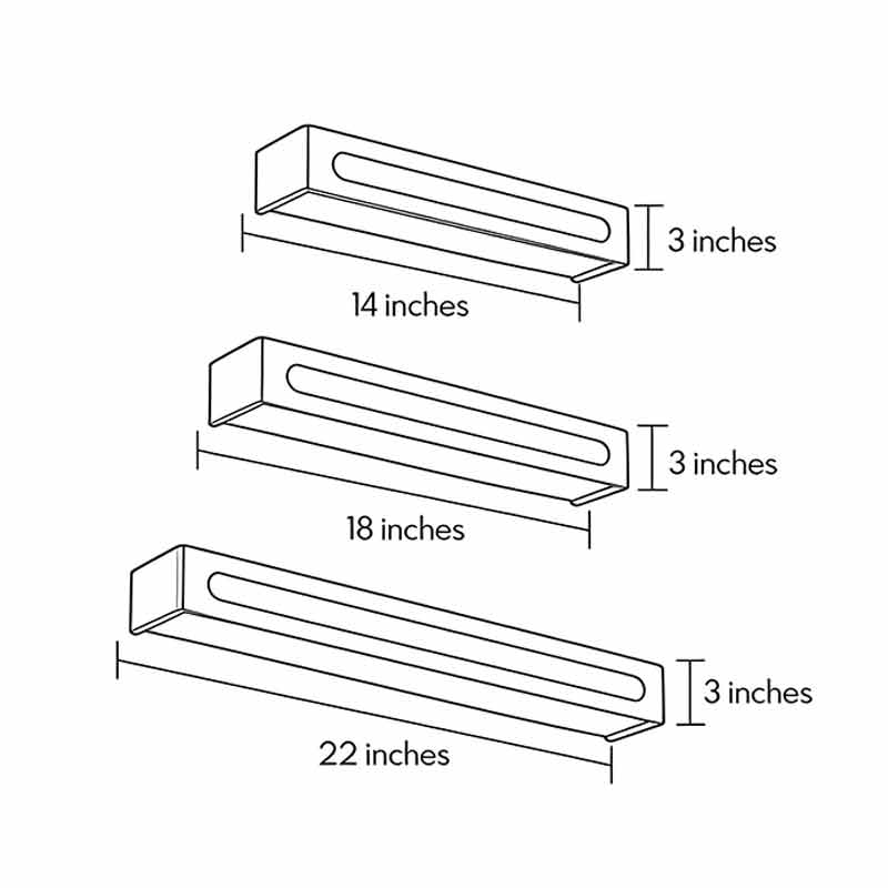 Waterproof LED Rectangular Wood Wall Sconce Mirror Light for Bathroom