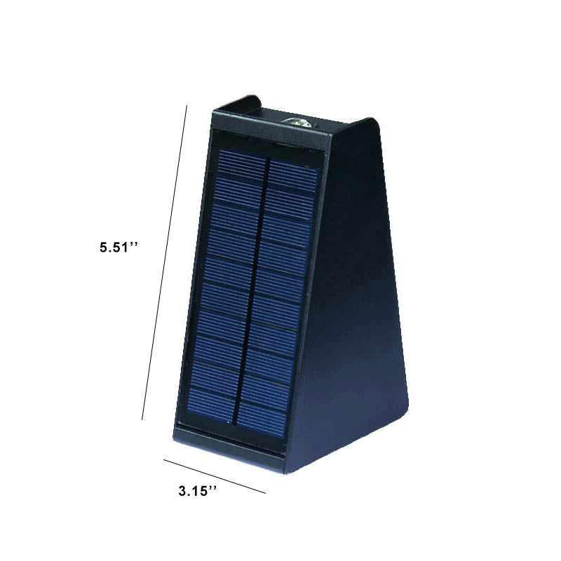 Waterproof LED Wall Sconce Lamp - Modern Solar Trapezoid Design for Outdoor