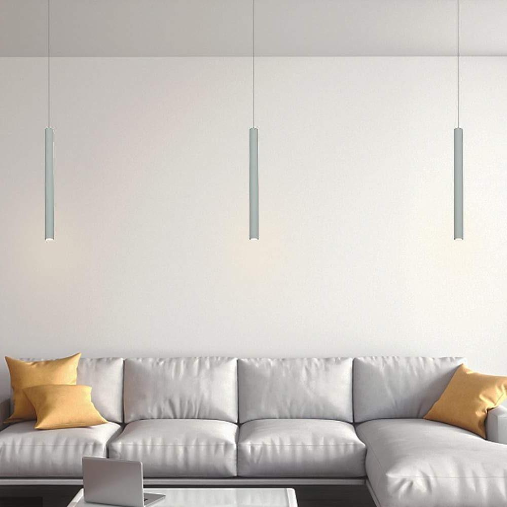 Sleek Black LED Pendant Light with Downlight for Kitchen or Dining Room