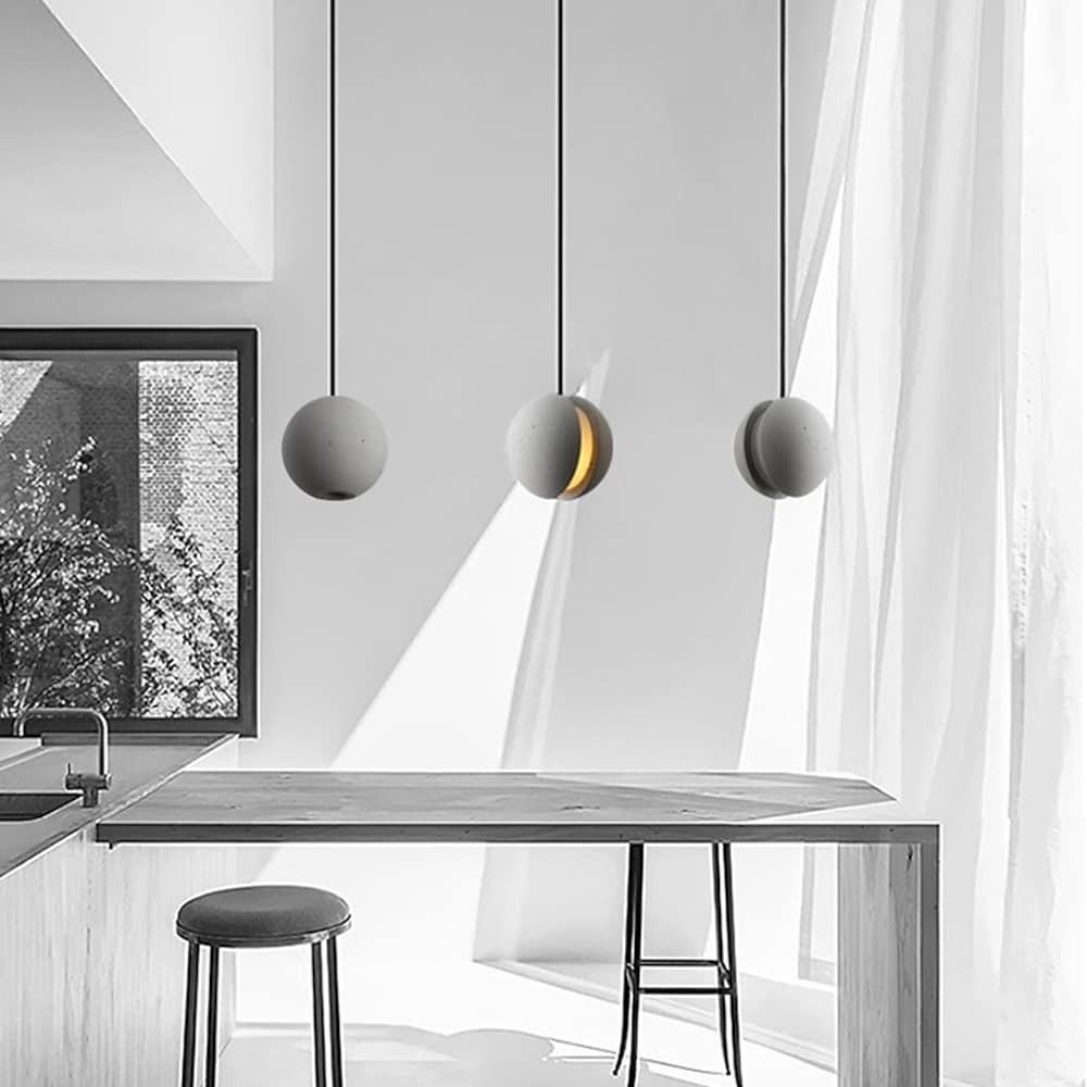 Rustic Terra Cotta Ceramic LED Pendant Light for Kitchen or Dining Room