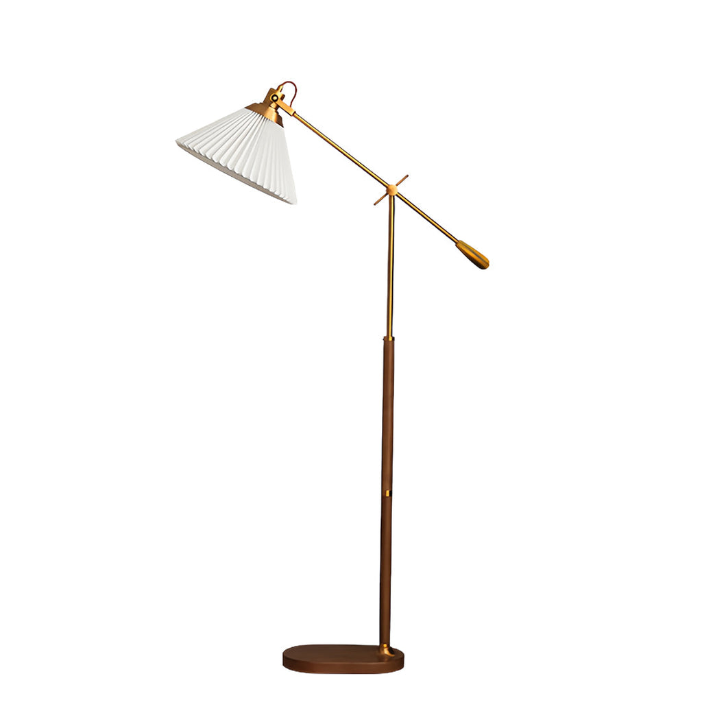 Vintage Industrial Adjustable Swing Arm Floor Lamp for Bedroom Reading
