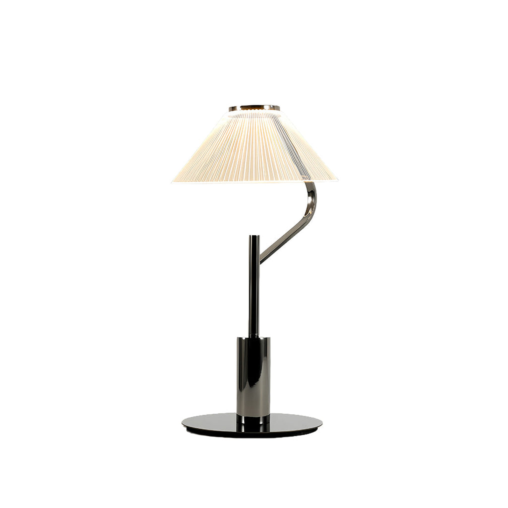 Elegant Chrome LED Floor Lamp with Acrylic Shade for Modern Living Rooms