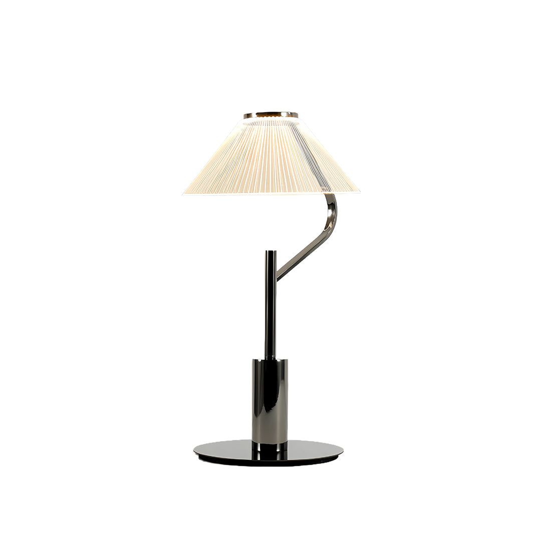 Elegant Chrome LED Floor Lamp with Acrylic Shade for Modern Living Rooms