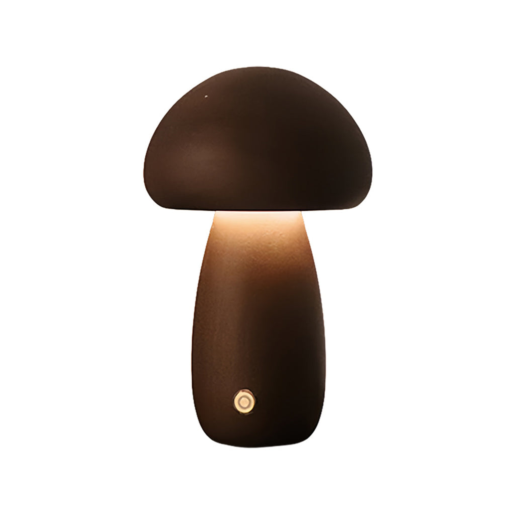 Elegant White Mushroom LED Table Lamp for Bedroom or Living Room Decor