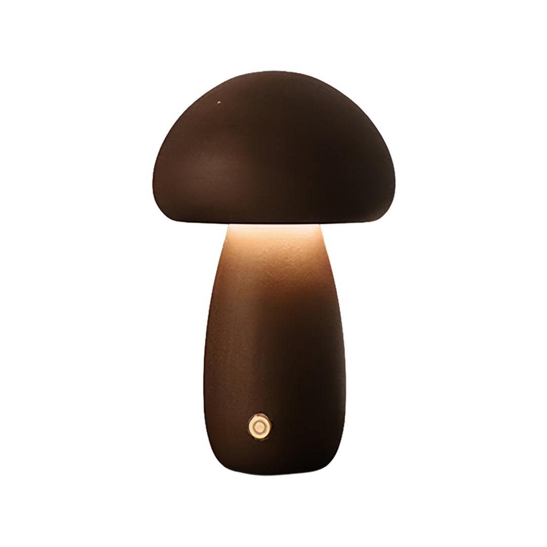 Elegant White Mushroom LED Table Lamp for Bedroom or Living Room Decor