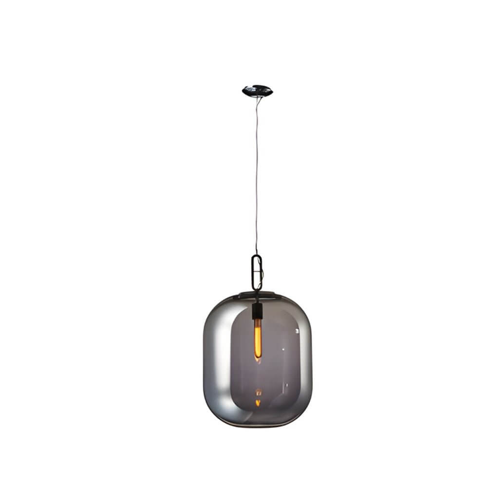 Modern Clear Glass LED Pendant Light for Industrial Kitchen Ceiling