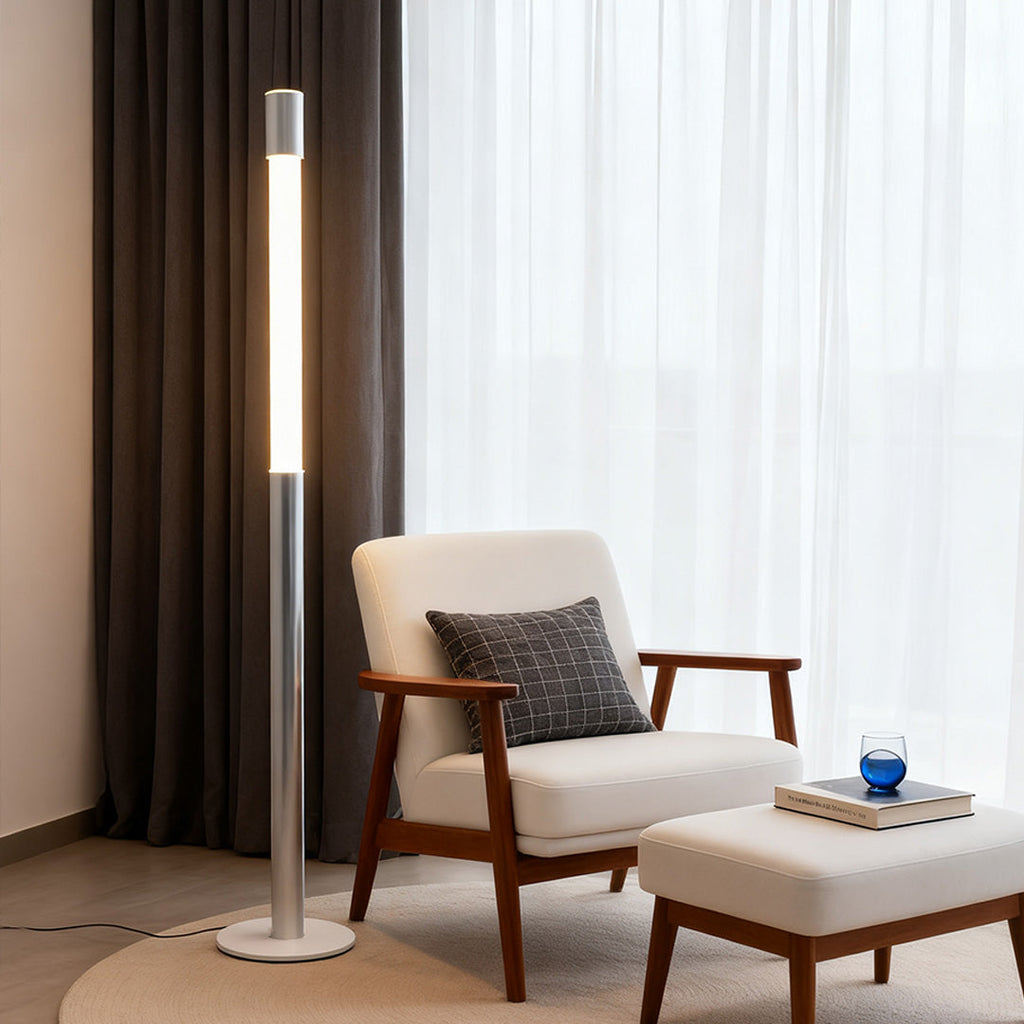 Elegant Minimalist Gray Italian Floor Lamp for Living Room Office décor
