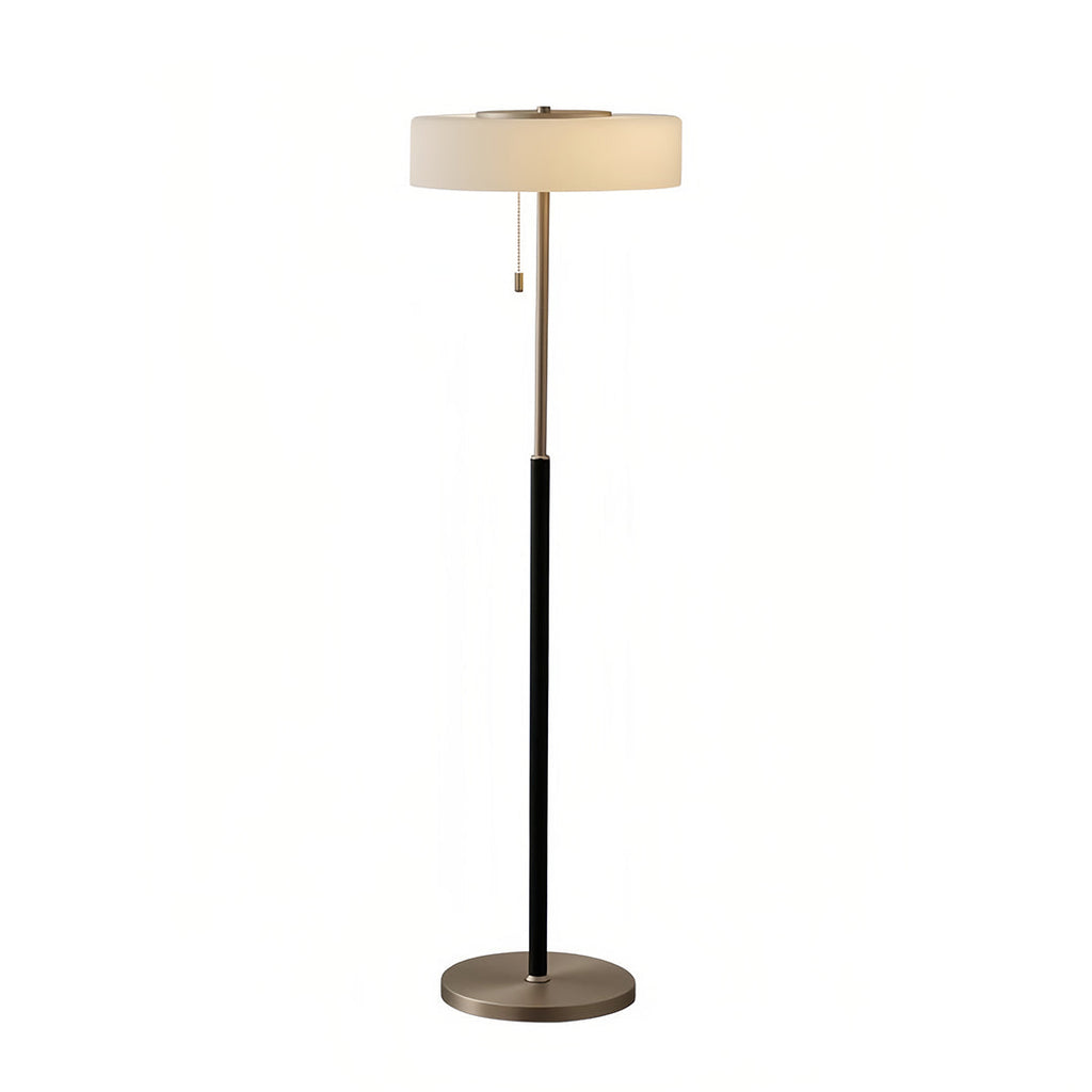 Elegant Tall LED Floor Lamp with Drum Shade for Living Room Decor
