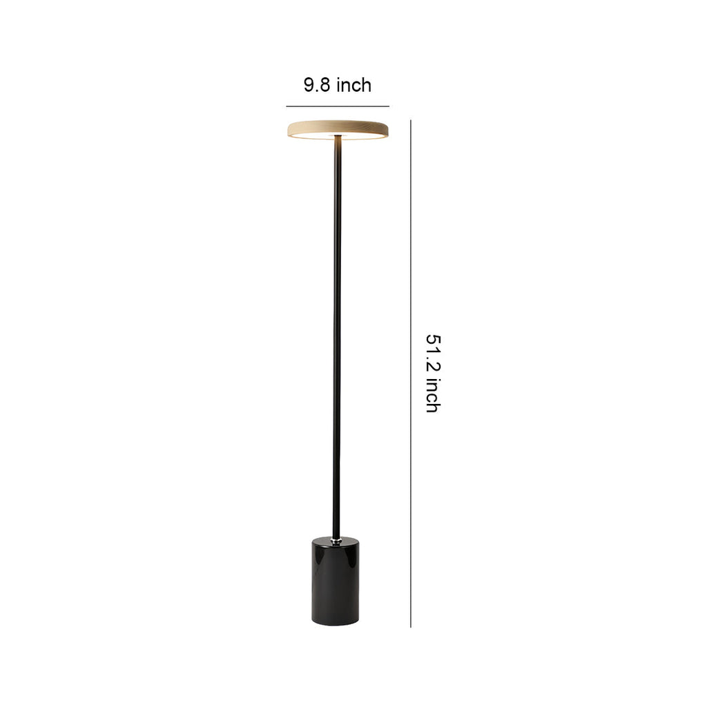 Sleek White Minimalist LED Dimmable Floor Lamp for Living Room Decor