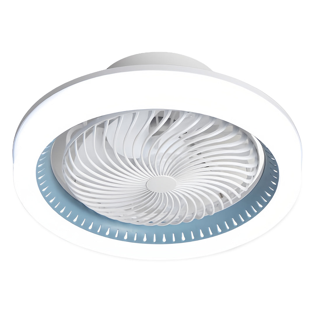 Sleek Modern White LED Ceiling Fan with Remote & Dimmable Lights for Living Room