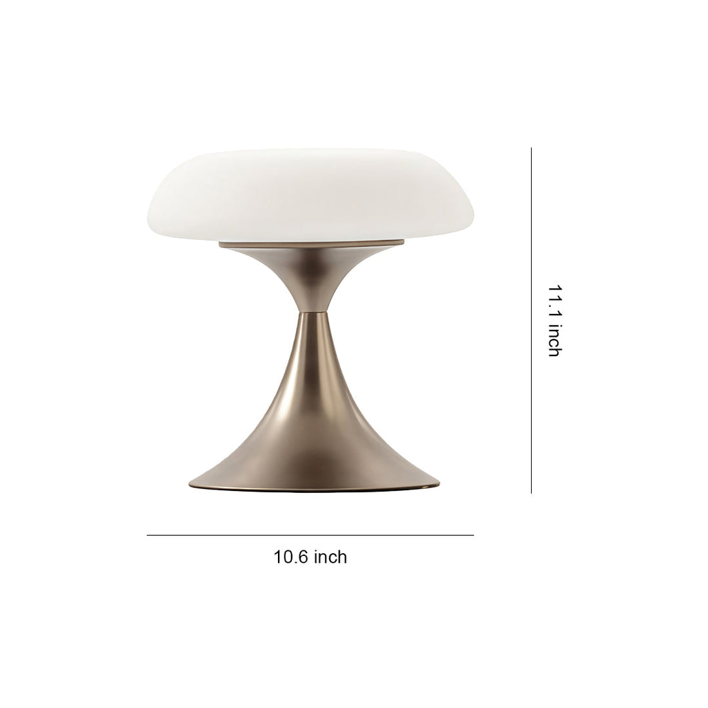 Vintage Mushroom Shaped Table Lamp in Elegant White Ceramic for Cozy Rooms