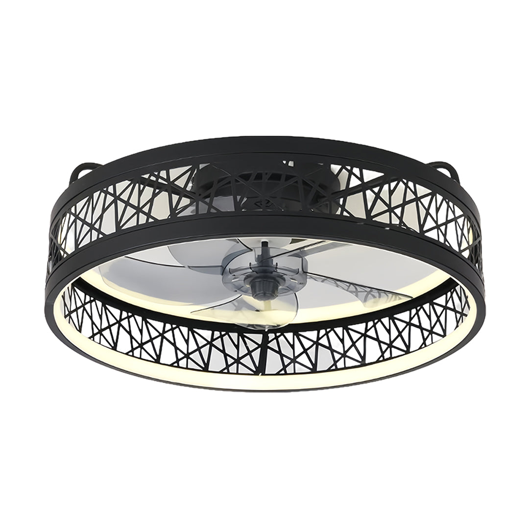 Ultra Thin Nordic Round Ceiling Fan with Light for Modern Living Rooms