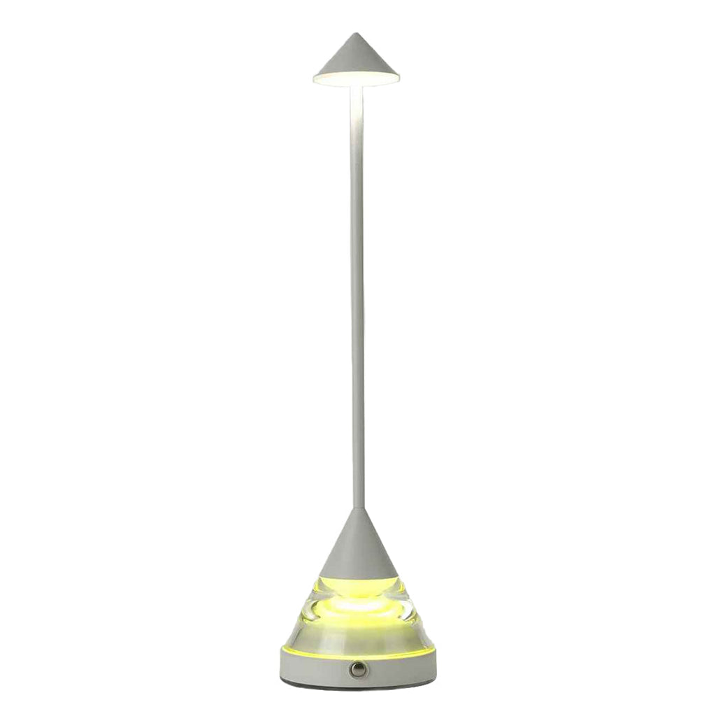 Contemporary Black Aluminum Pointed Table Lamp for Bedroom or Office