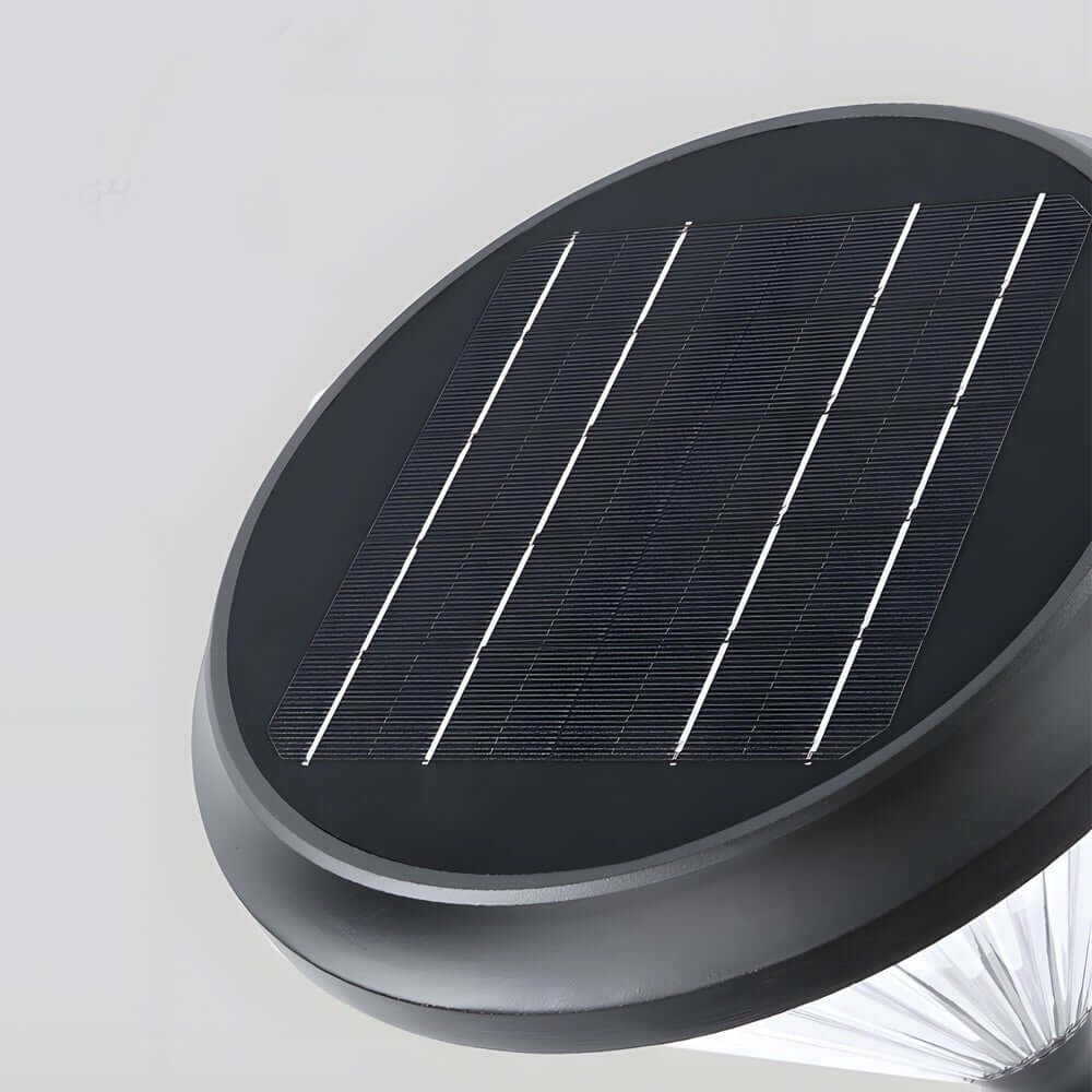 Elegant Black Tapered Solar LED Landscape Pole Lights for Outdoor Use