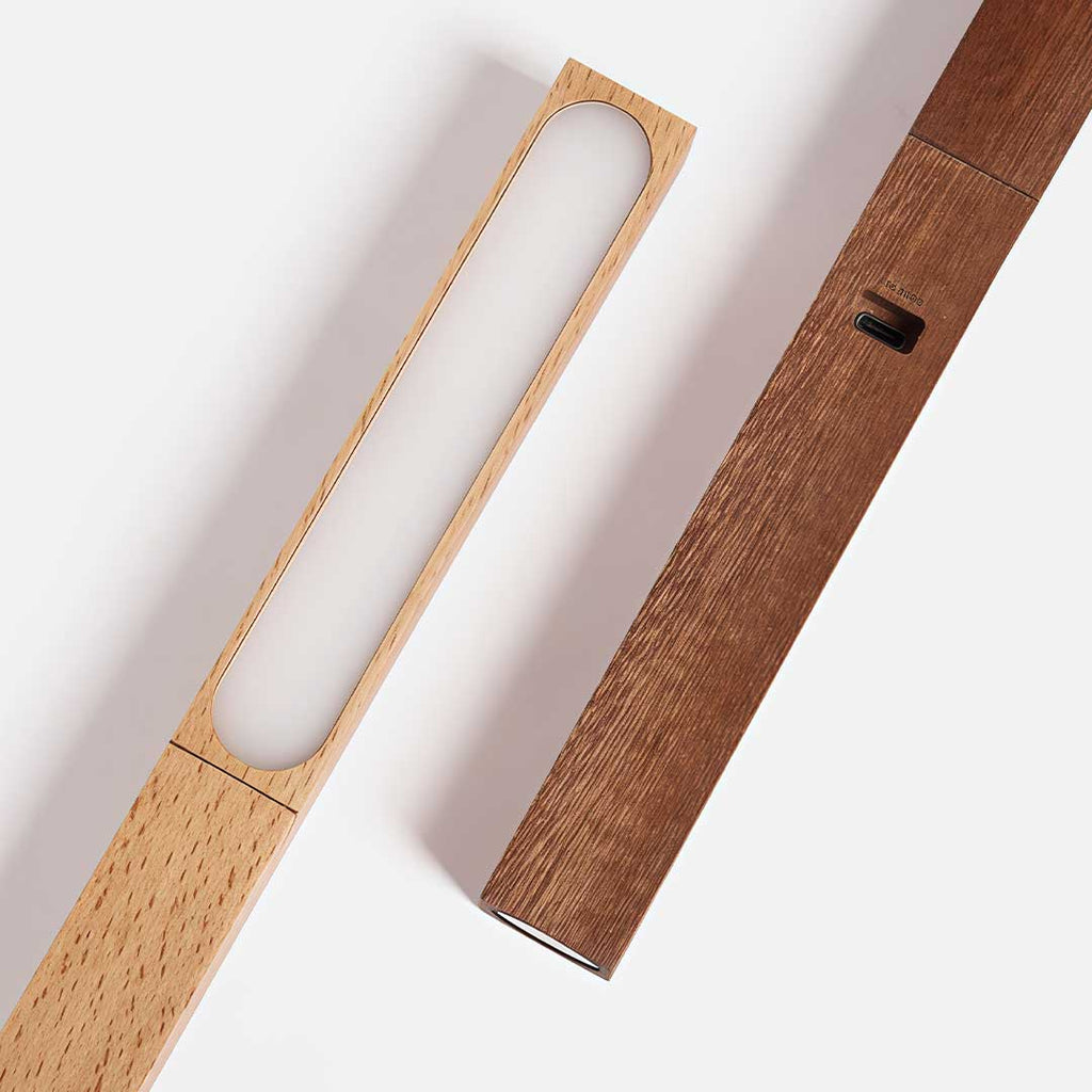 Nordic Style Dual Magnetic Wooden Touch-Controlled LED Desk Lamp
