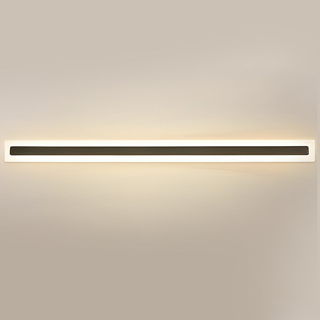 Modern Gray Acrylic Outdoor Linear Iron Wall Sconce for Patios