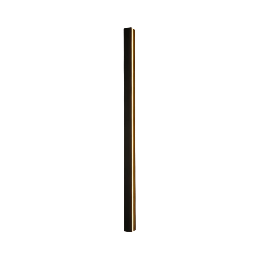 Minimalist Black LED Linear Outdoor Wall Sconce for Patio Garden Lighting