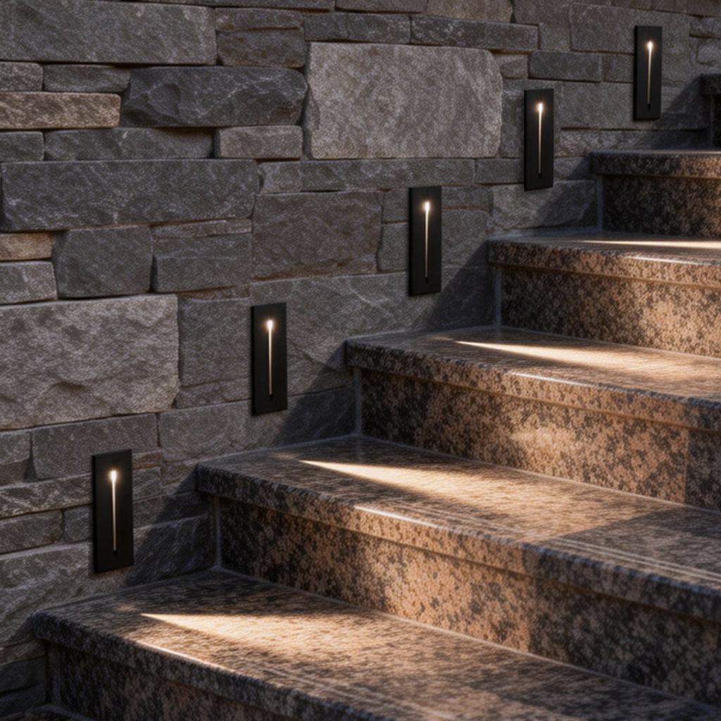 Industrial Waterproof LED Recessed Stair Lamp Light for Entryway Decor