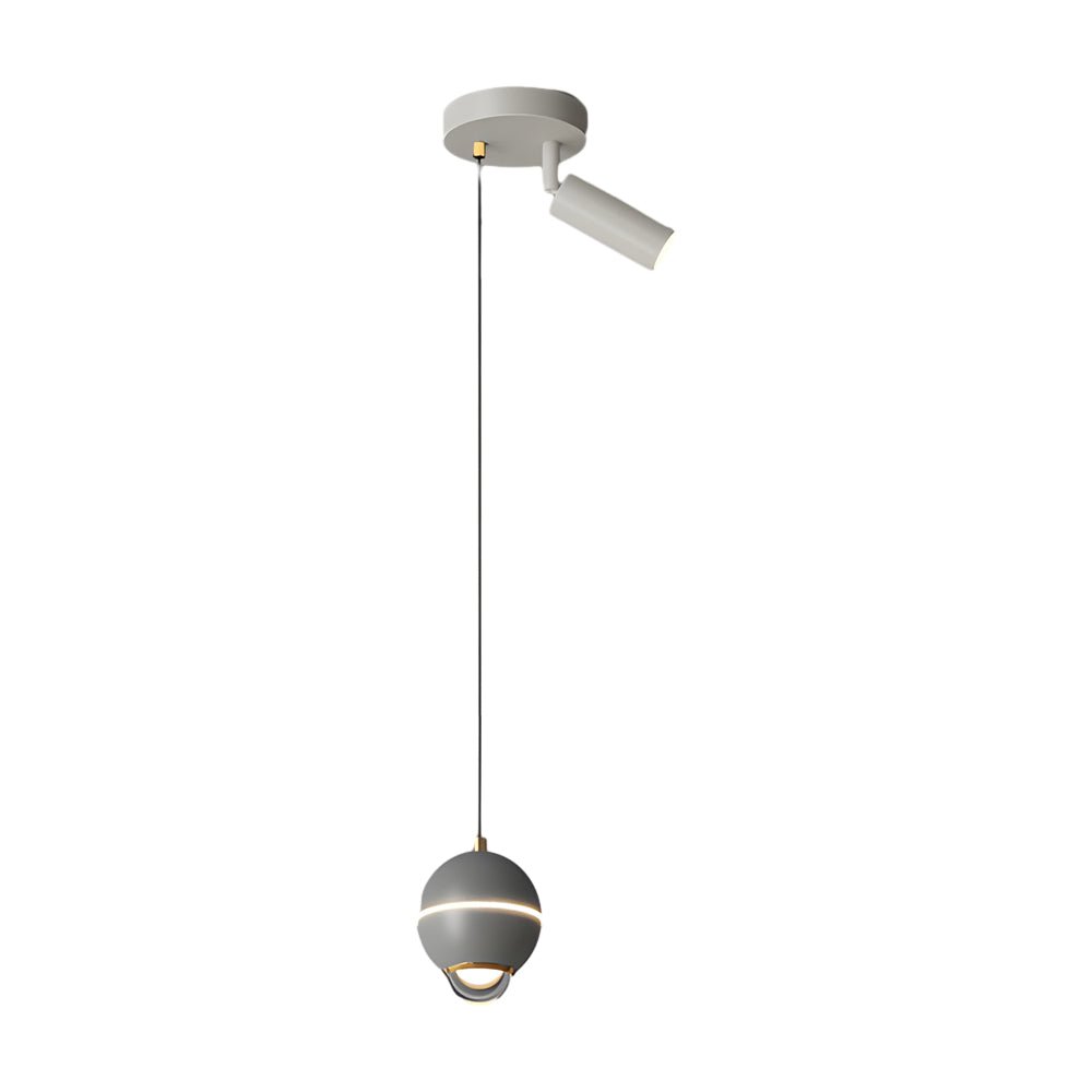 Sleek Silver Metal 3-Step Dimming LED Pendant Light for Living Space
