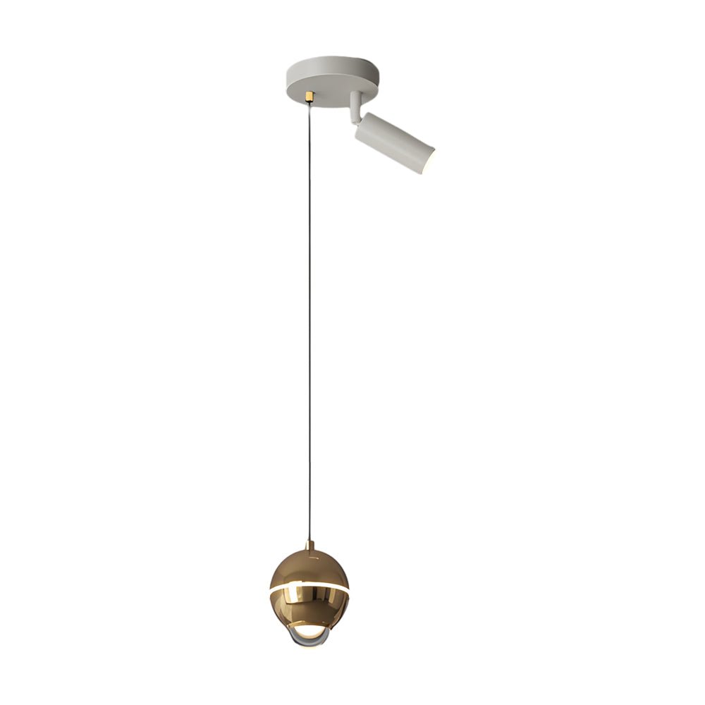 Sleek Silver Metal 3-Step Dimming LED Pendant Light for Living Space