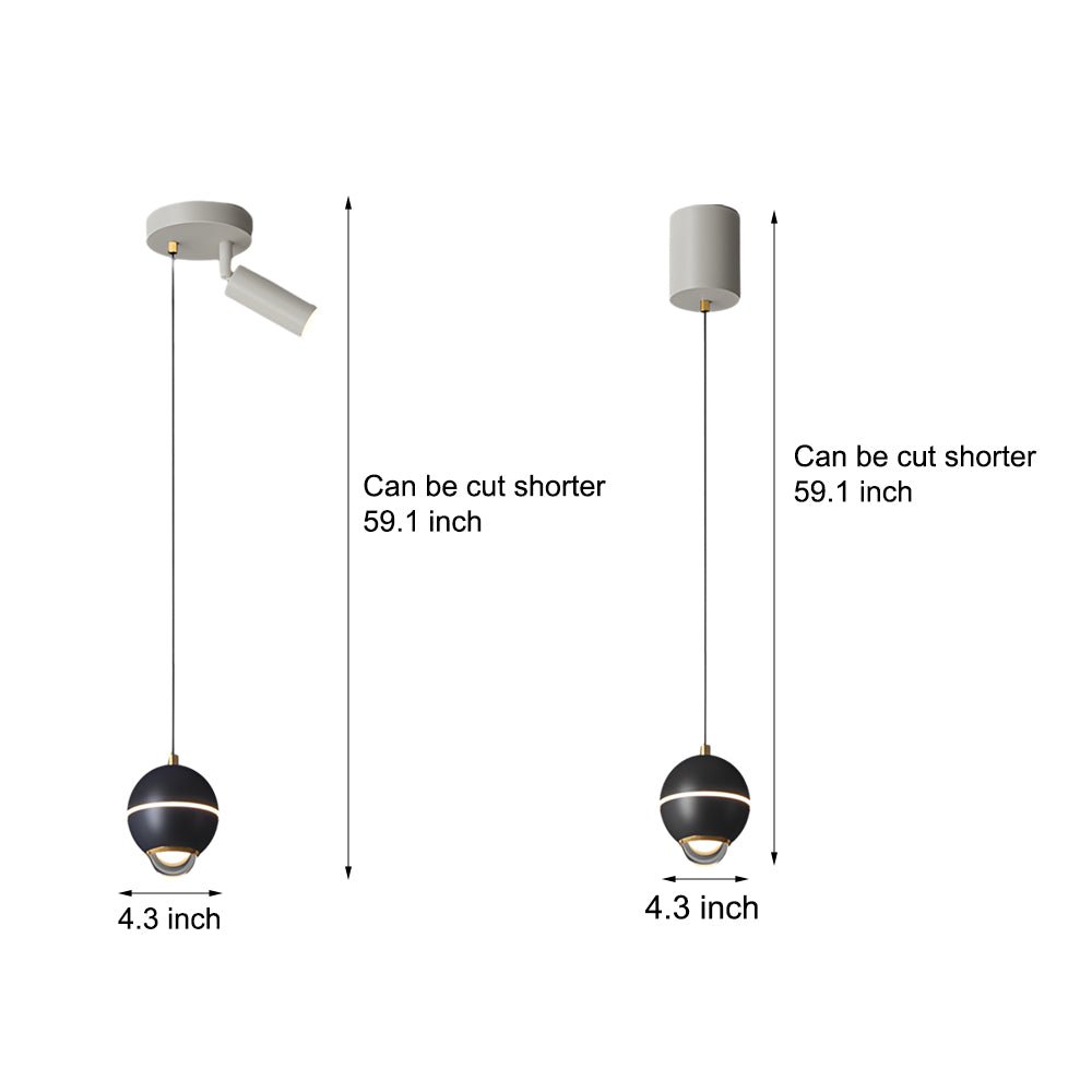 Sleek Silver Metal 3-Step Dimming LED Pendant Light for Living Space