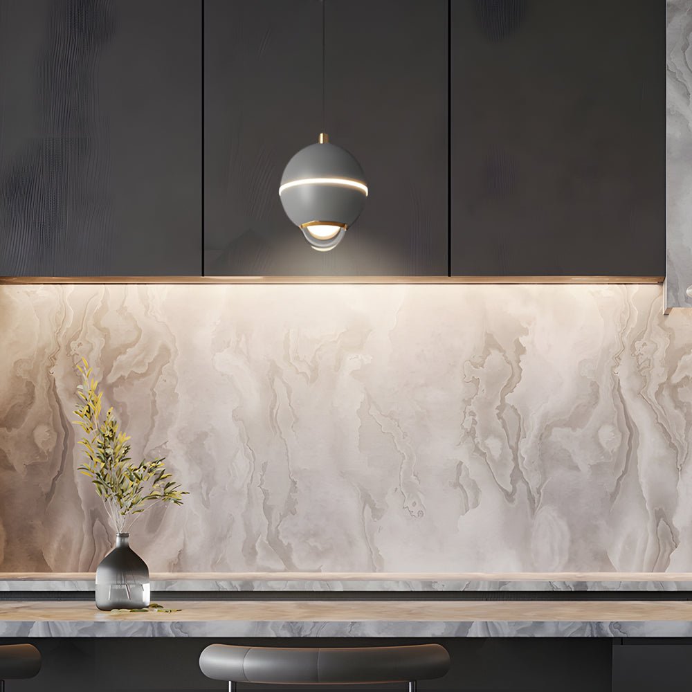 Sleek Silver Metal 3-Step Dimming LED Pendant Light for Contemporary Spaces