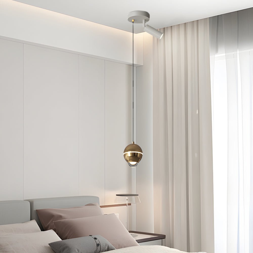 Sleek Silver Metal 3-Step Dimming LED Pendant Light for Contemporary Spaces