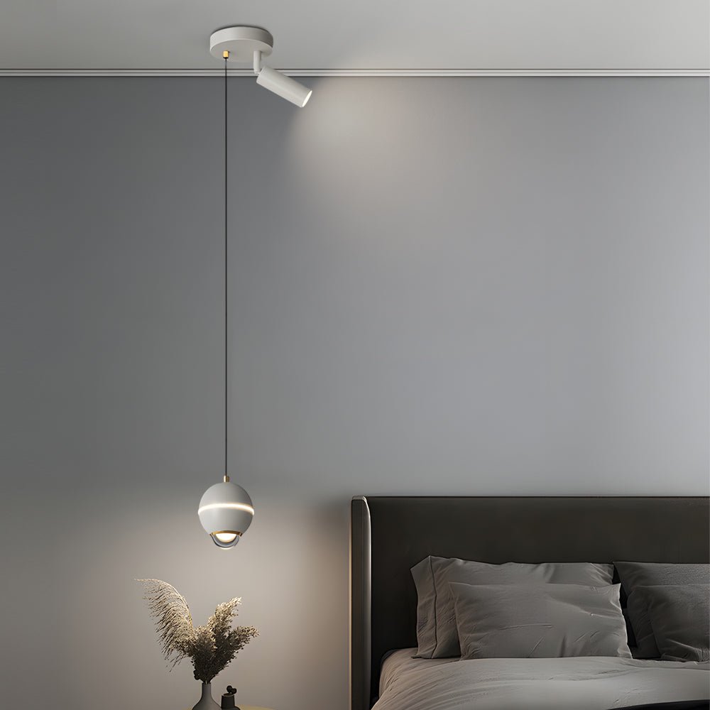 Sleek Silver Metal 3-Step Dimming LED Pendant Light for Living Space