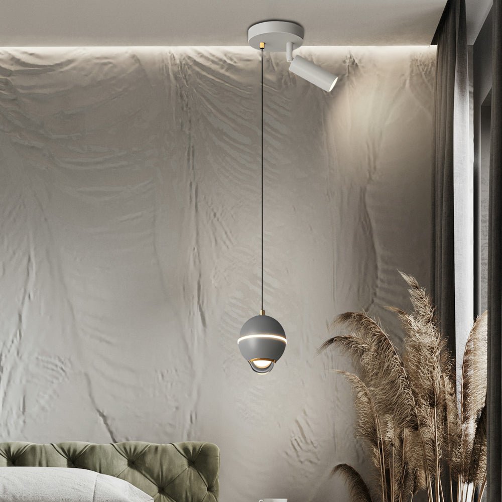 Sleek Silver Metal 3-Step Dimming LED Pendant Light for Contemporary Spaces