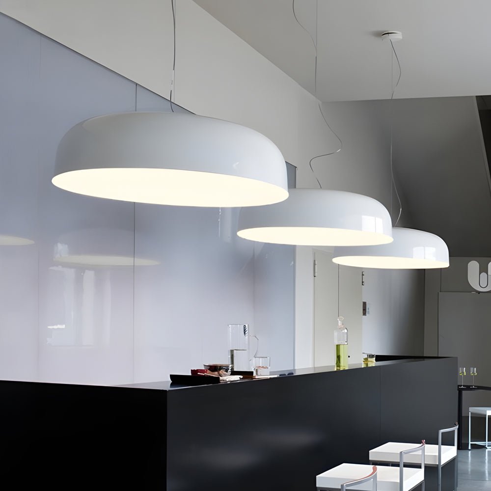 Contemporary Black and White Aluminum Pendant Light for Dining Room