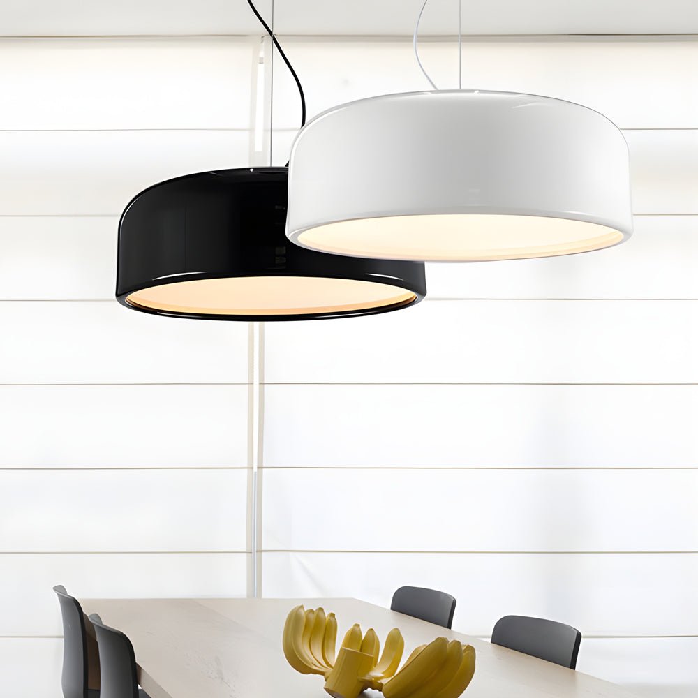 Modern Black and White Aluminum Pendant Light for Dining Room Decor