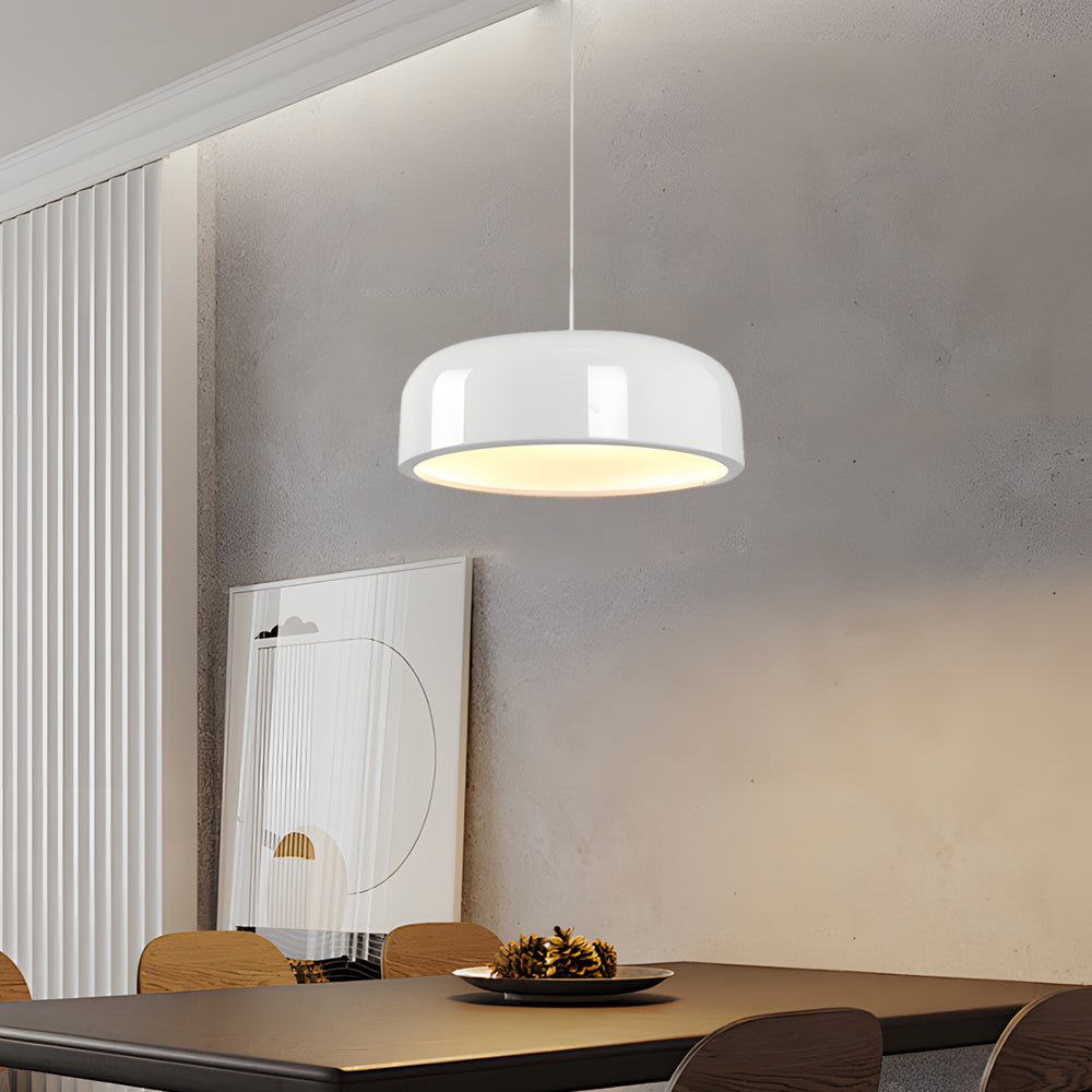 Contemporary Black and White Aluminum Pendant Light for Dining Room