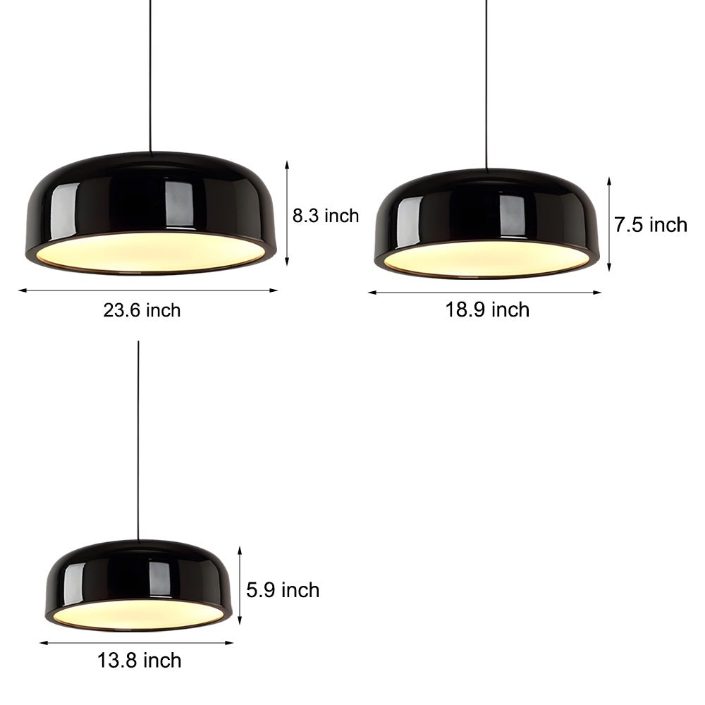 Modern Black and White Aluminum Pendant Light for Dining Room Decor