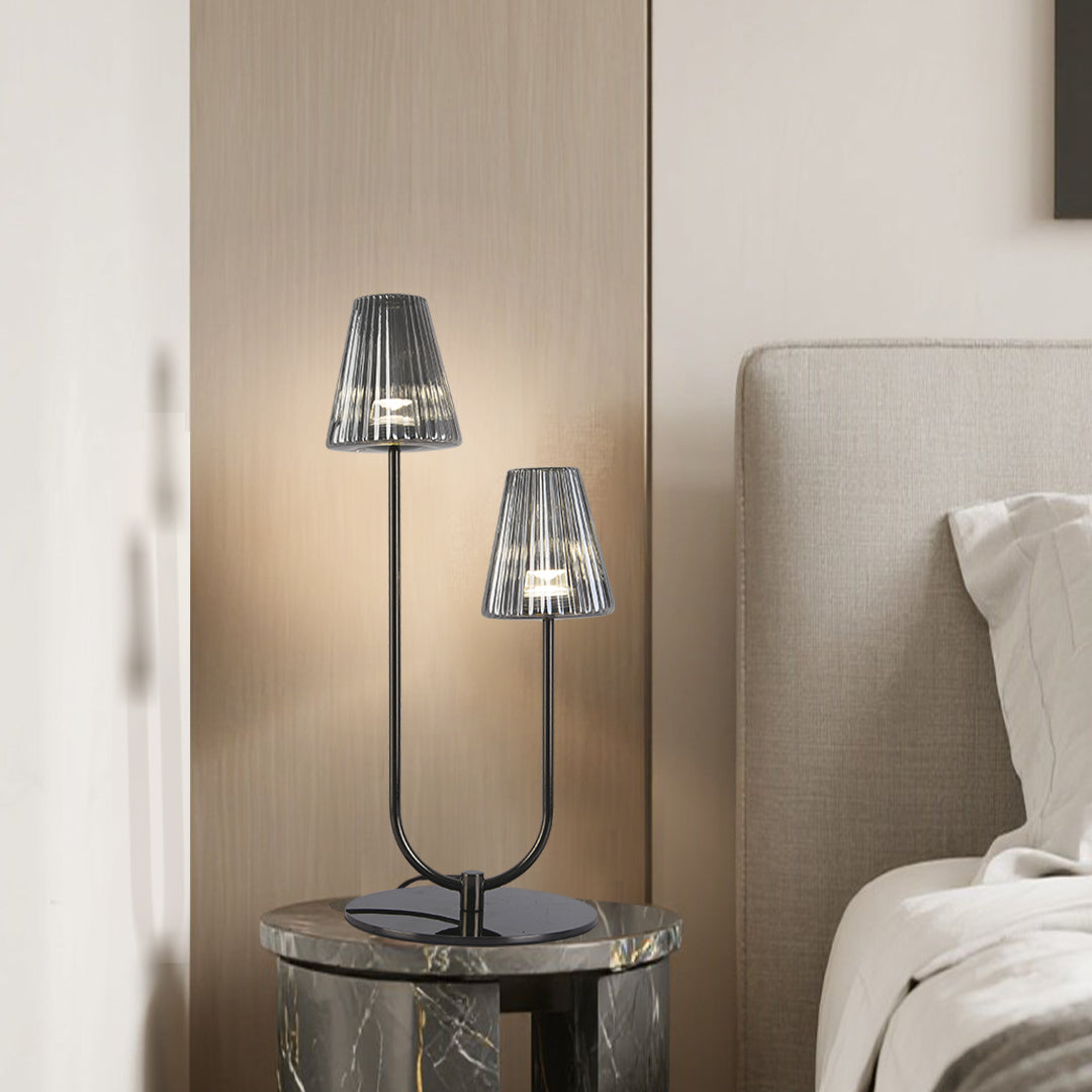 Elegant Minimalist Black LED Table Lamps for Modern Living Room Decor