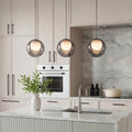 Elegant Clear Glass Bubble Pendant Light for Contemporary Dining Room