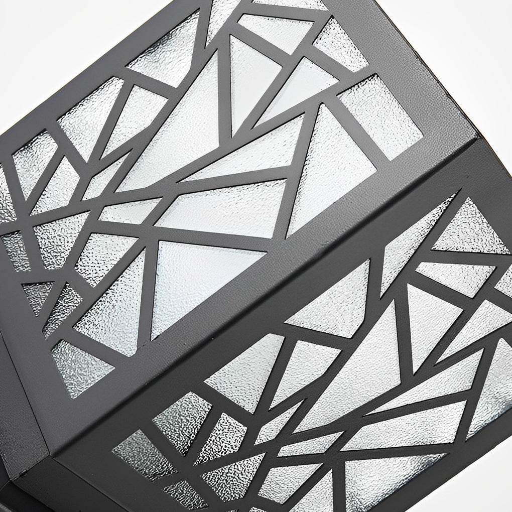 Black Waterproof Solar LED Bollard Lights for Outdoor Pathway Illumination