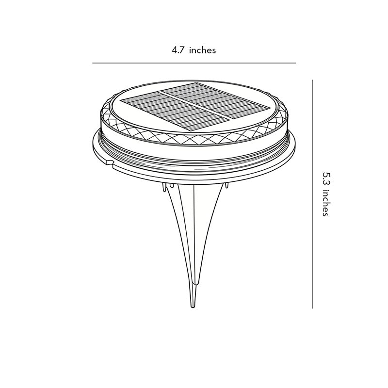Modern Black LED Solar Disc Lights for Outdoor Garden Landscape Lighting