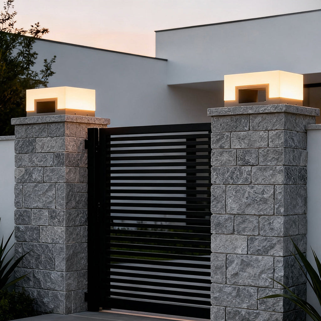 Square Minimalist Waterproof LED Landscape Lights for Front Lawn Decoration