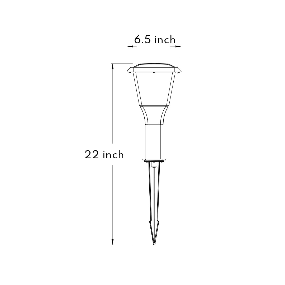 Modern Minimalist White LED Garden Stake Lights for Outdoor Walkways