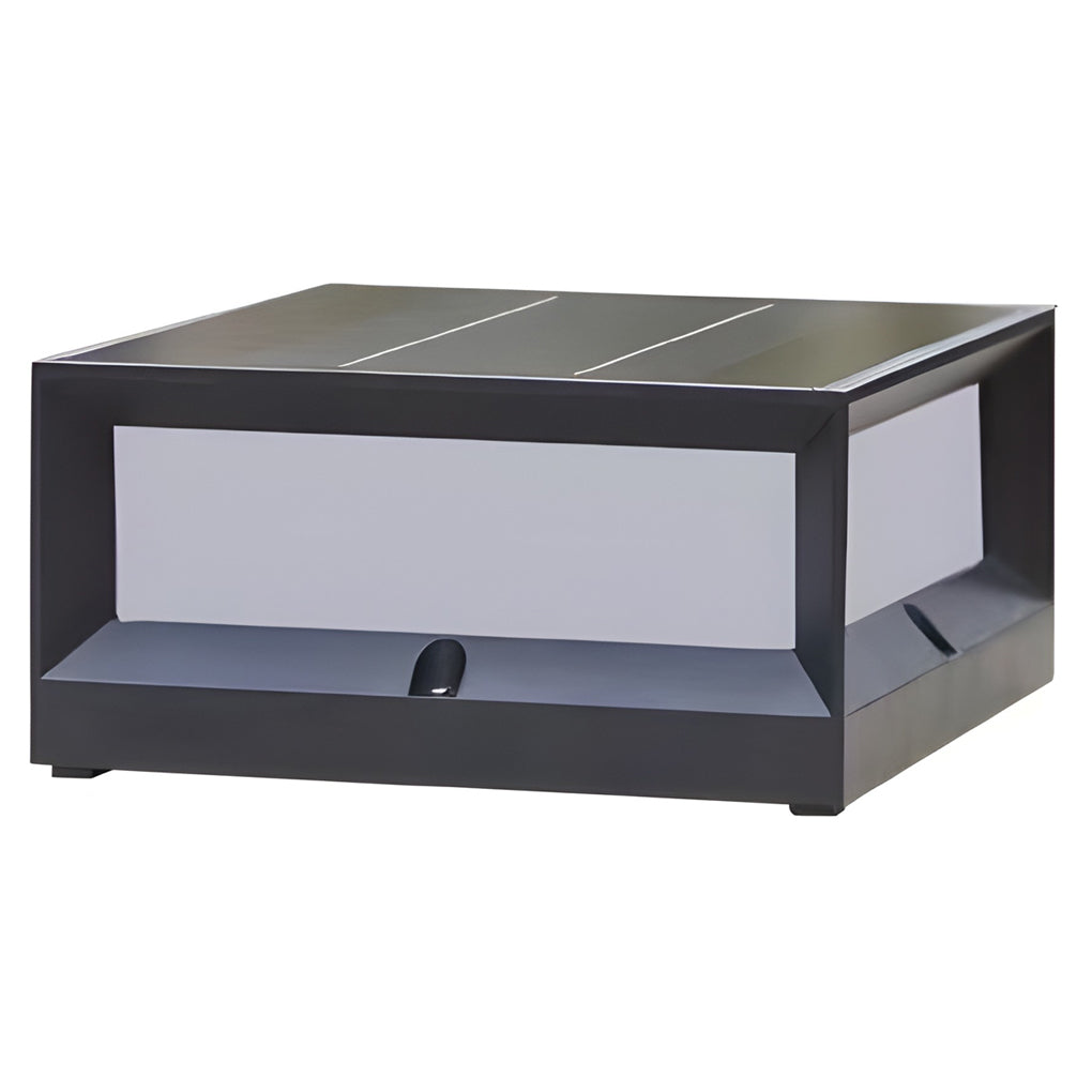 Waterproof Black Square Solar Garden Pillar Lights for Outdoor Decor