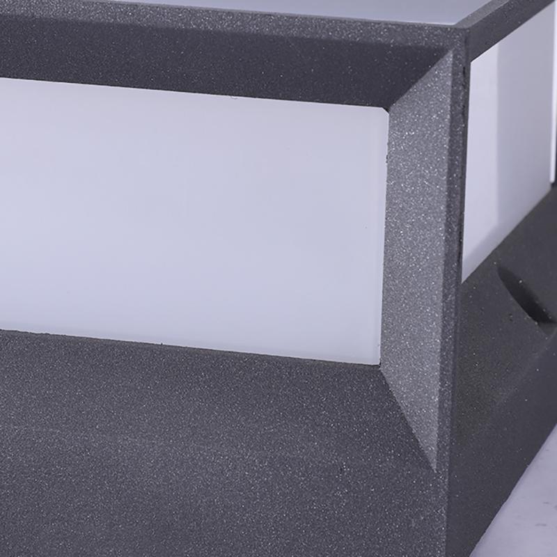 Waterproof Black Square Solar Garden Pillar Lights for Outdoor Decor