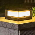 Waterproof Black Square Solar Garden Pillar Lights for Outdoor Decor