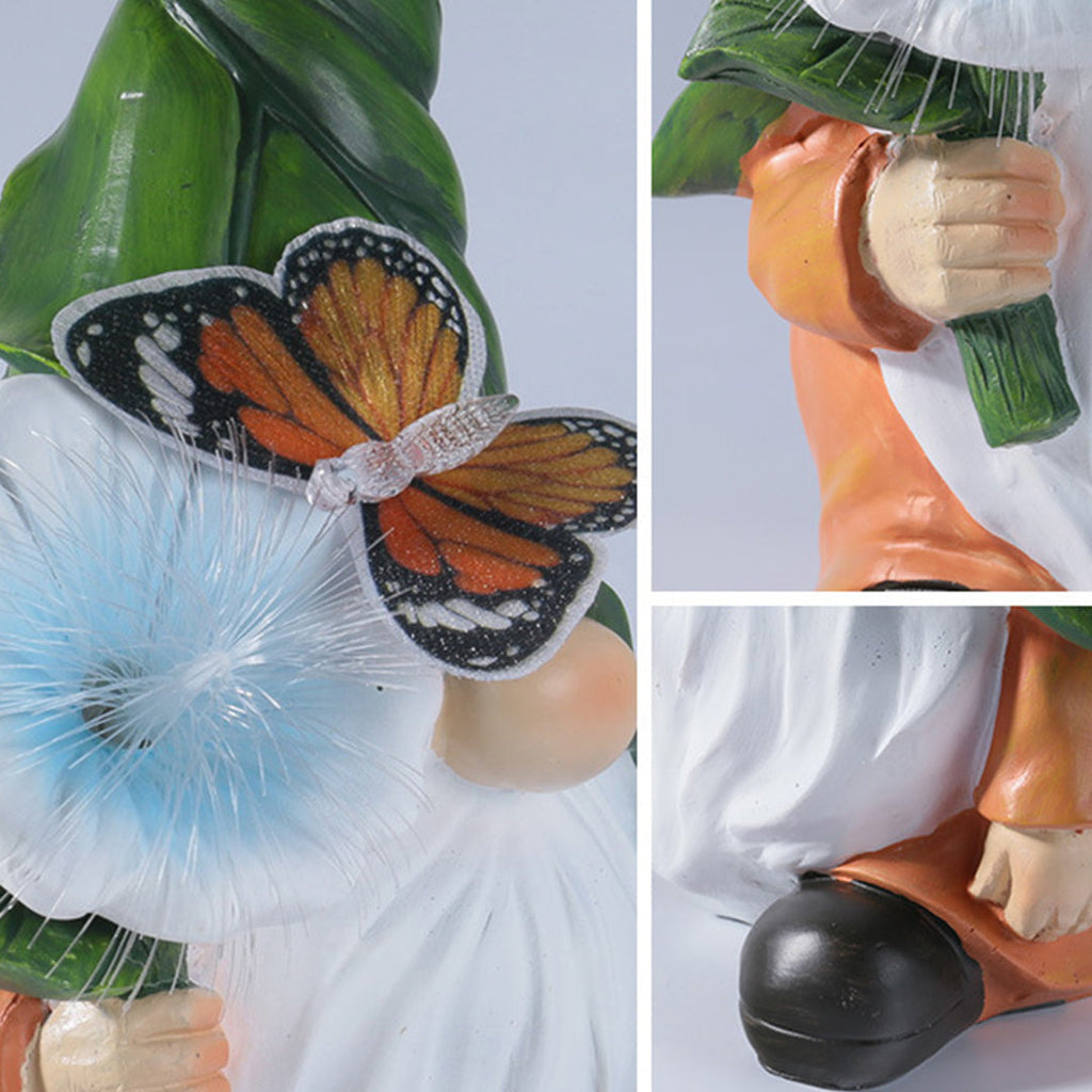 Whimsical Solar-Powered Resin Gnome Garden Lights for Outdoor Decor
