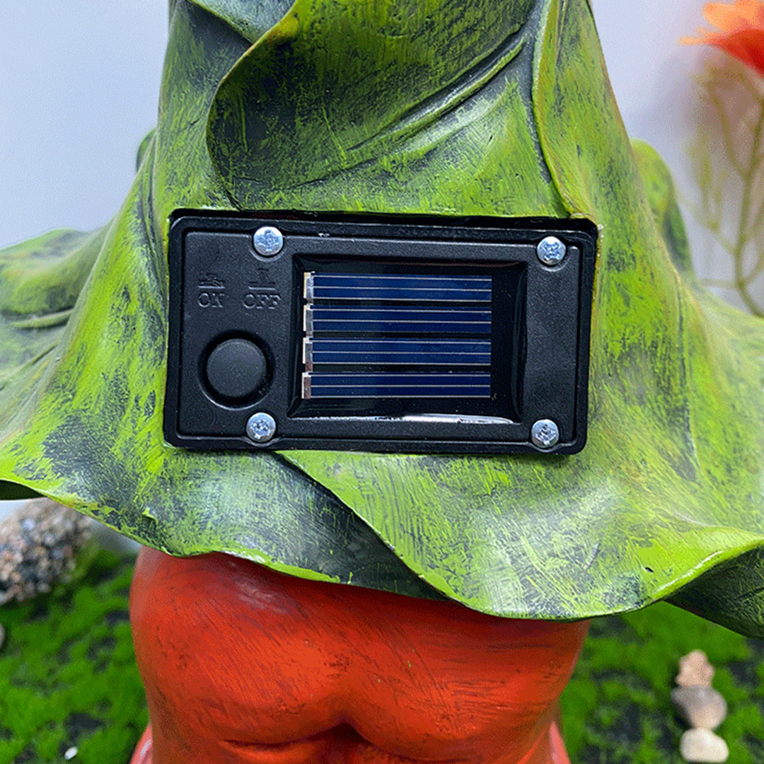 Whimsical Solar-Powered Resin Gnome Garden Lights for Outdoor Decor