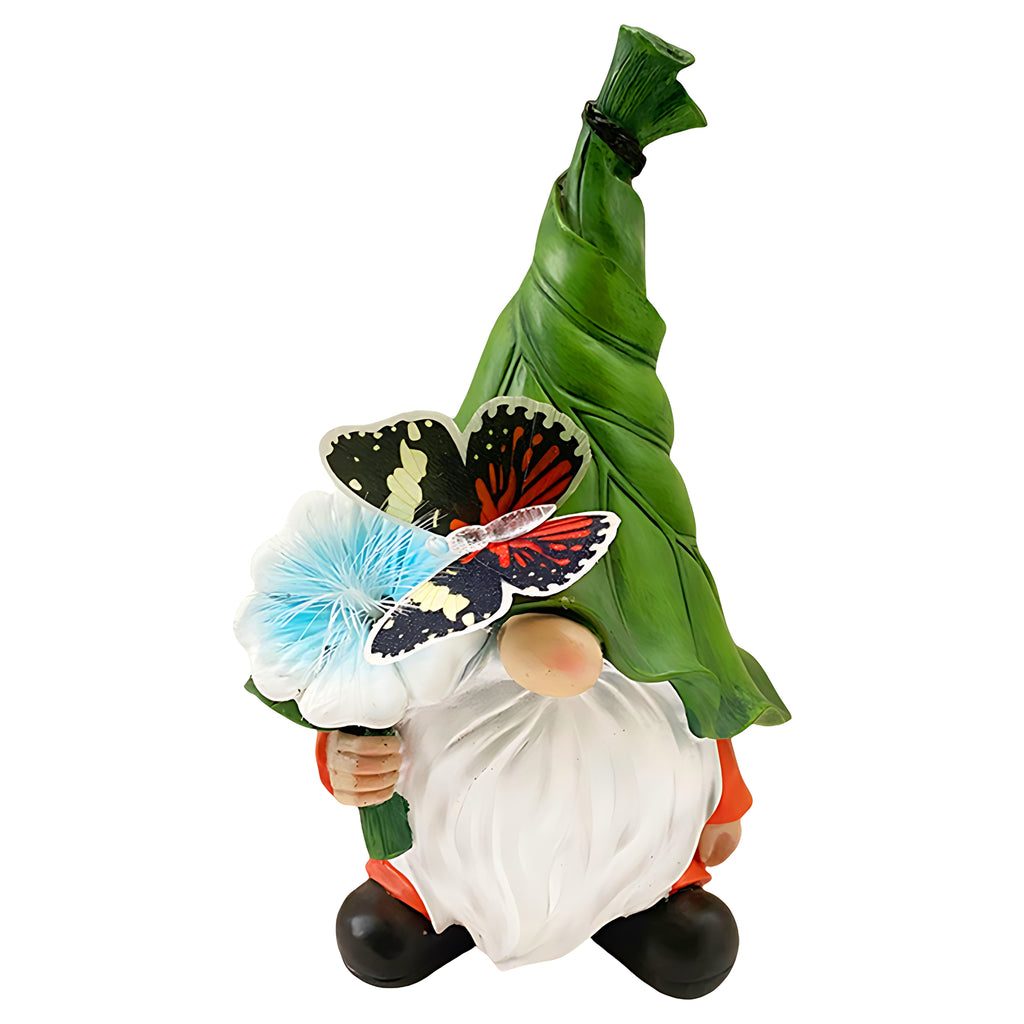 Whimsical Solar-Powered Resin Gnome Garden Lights for Outdoor Decor
