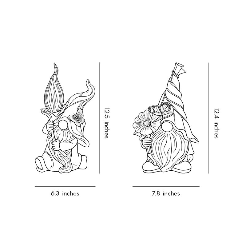 Whimsical Solar-Powered Resin Gnome Garden Lights for Outdoor Decor