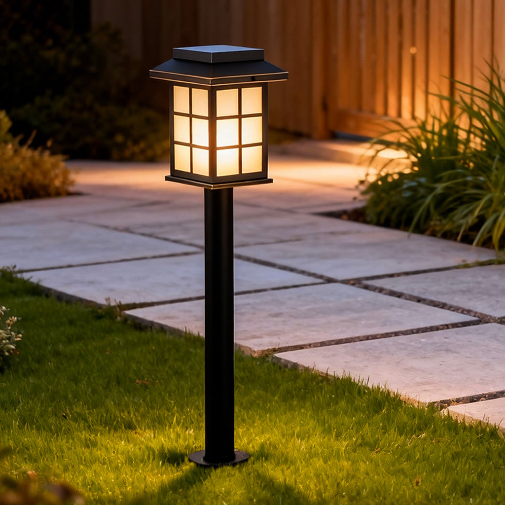 Modern Solar LED Pathway Lights - Stainless Steel Outdoor Garden Lighting