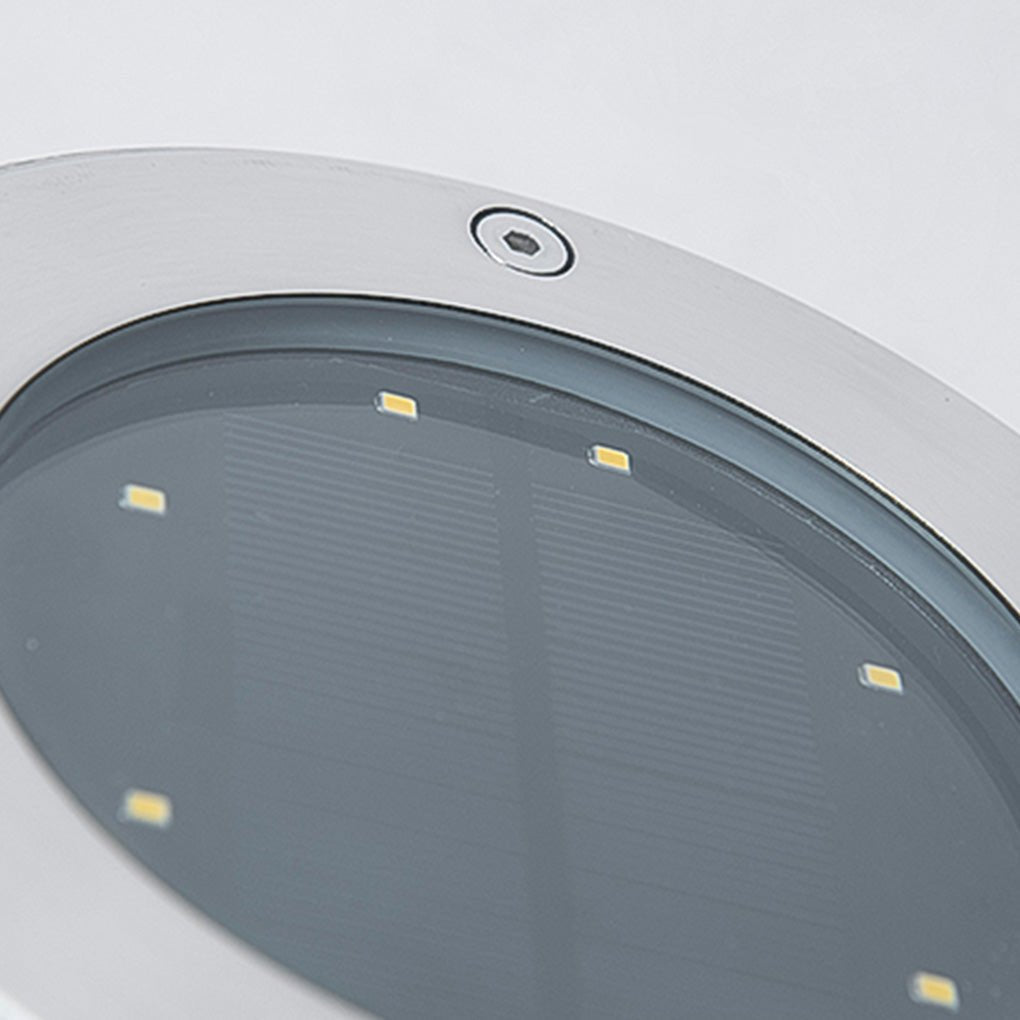 Sleek Black Solar-Powered Waterproof In-Ground Garden Lights for Outdoors