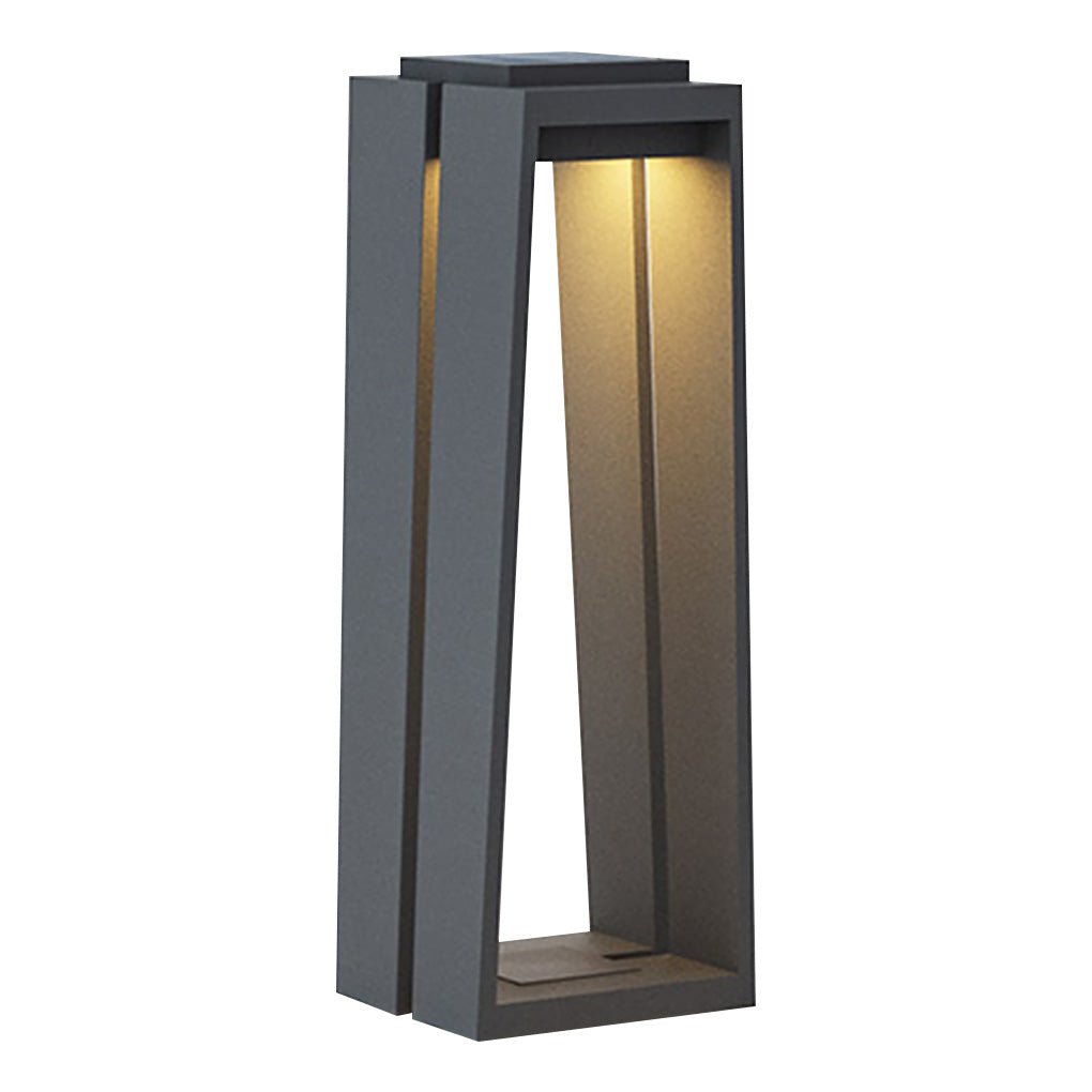 Sleek Black Waterproof Solar Trapezoid LED Deck Lights for Outdoor Spaces