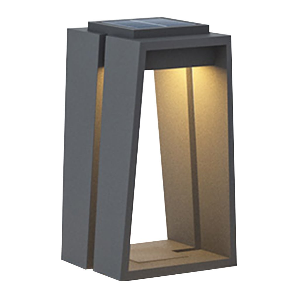 Sleek Black Waterproof Solar Trapezoid LED Deck Lights for Outdoor Spaces